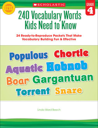 240 Vocabulary Words Kids Need to Know Grade 4