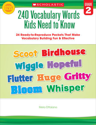 240 Vocabulary Words Kids Need to Know: Grade 2