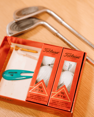 Golf club set, including Louisville golf clubs and Titleist PTS golf balls