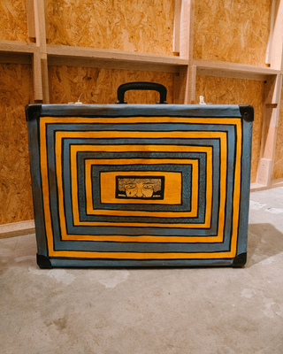 Hand-Painted Vintage Suitcase Art Pieces