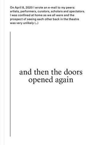 and then the doors opened again : WHAT WILL HAPPEN ON YOUR FIRST THEATRE VISIT AFTER THE LOCKDOWN? - Thryft