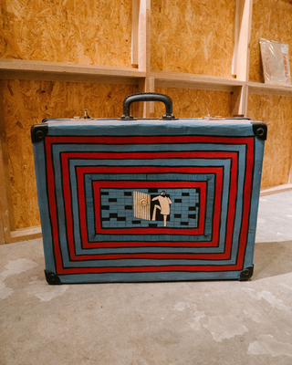 Hand-Painted Vintage Suitcase Art Pieces