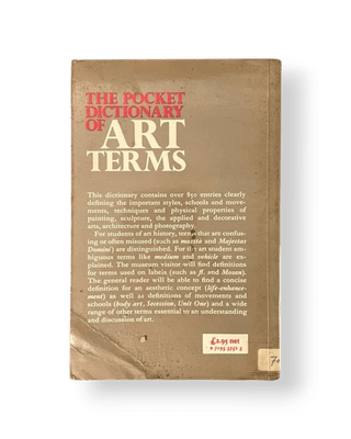 The Pocket Dictionary of Art Terms - Thryft