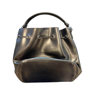 Black Drawstring Bucket Bag