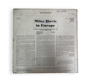 Miles Davis In Europe