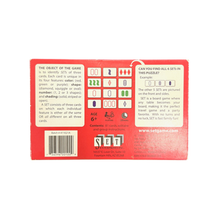 SET The Family Game of Visual Perception