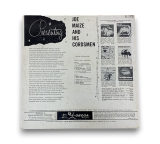 Presenting Joe Maize And His Cordsmen