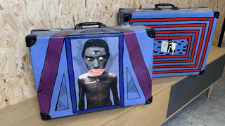 Hand-Painted Vintage Suitcase Art Pieces