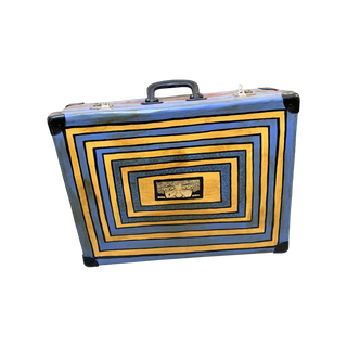 Hand-Painted Vintage Suitcase Art Pieces