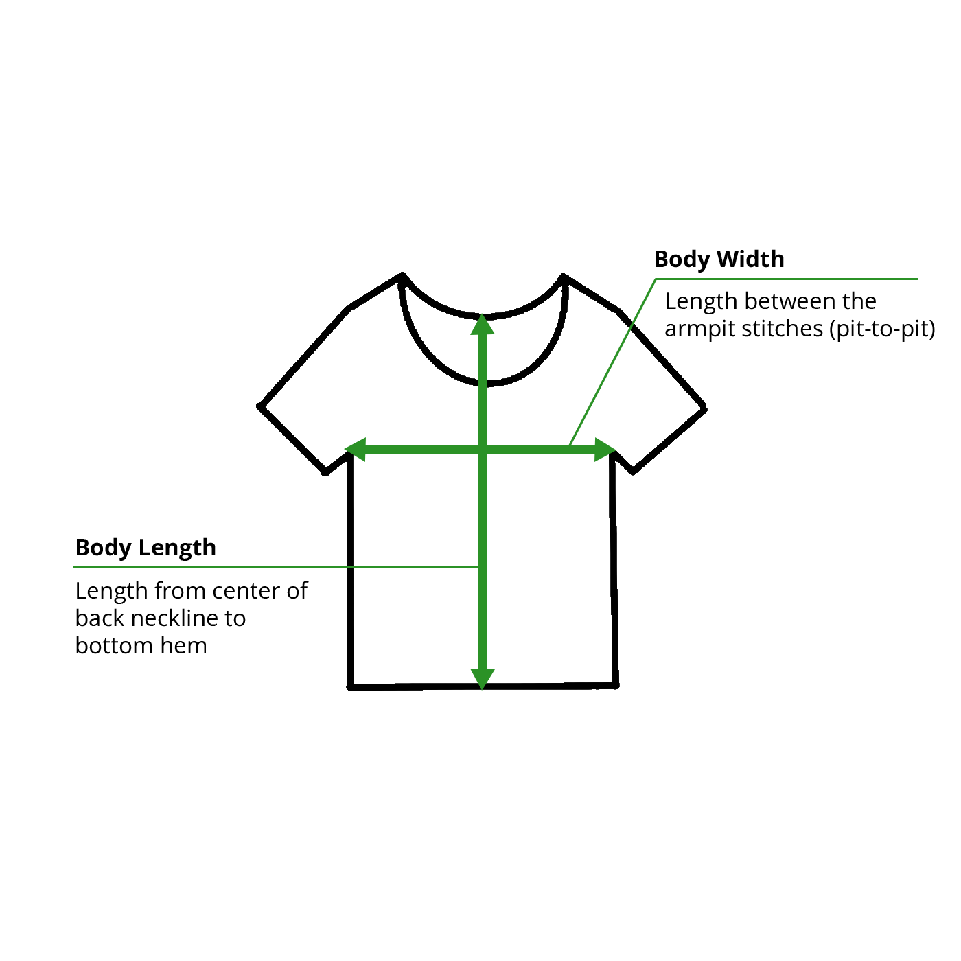 Tops measurement diagram