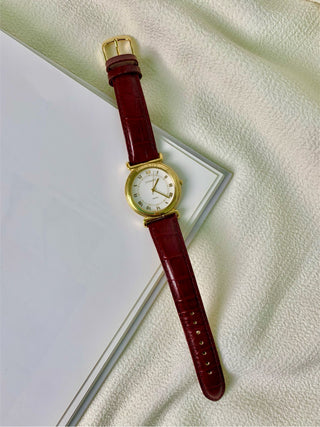 Seiko Lucent Quartz Gold-tone Round Brown Leather Strap Watch