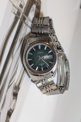Vintage Seiko Automatic Silver-Tone Round Bracelet Watch #1