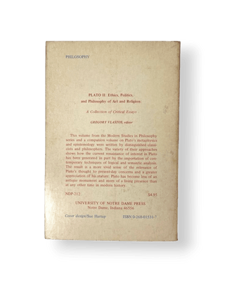 Plato II: A Collection of Critical Essays - Thryft