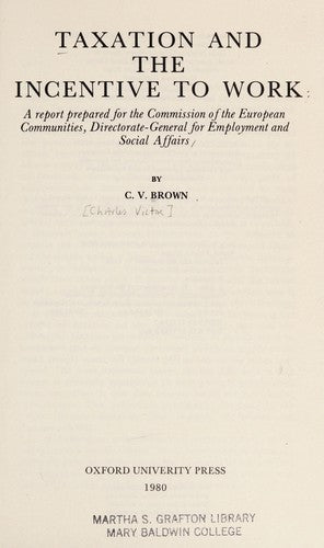 Taxation and the Incentive to Work