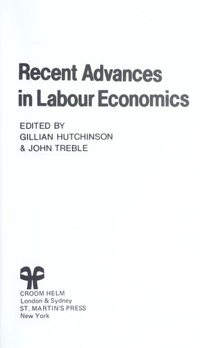Recent Advances in Labour Economics