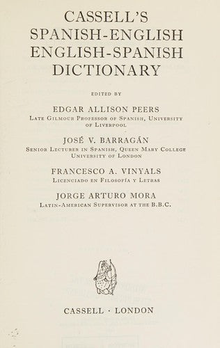 Cassell's Spanish-English, English-Spanish Dictionary