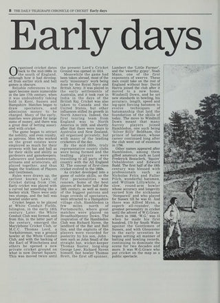 The Daily Telegraph Chronicle of Cricket