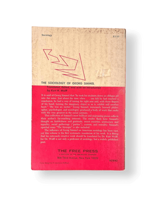 The Sociology of Georg Simmel - Thryft