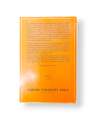 Punishment and Responsibility: Essays in the Philosophy of Law - Thryft