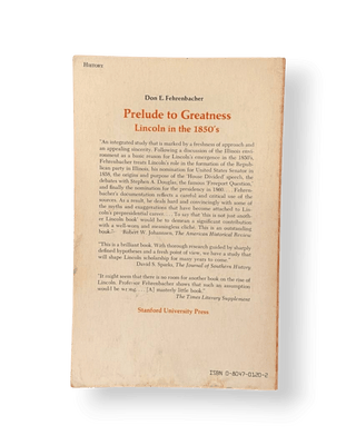 Prelude to Greatness: Lincoln in the 1850's - Thryft