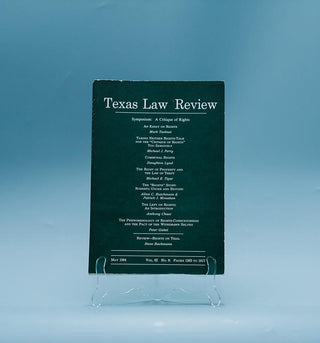 Texas Law Review: Volume 62 (8), May 1984 A Critique of Rights - Thryft